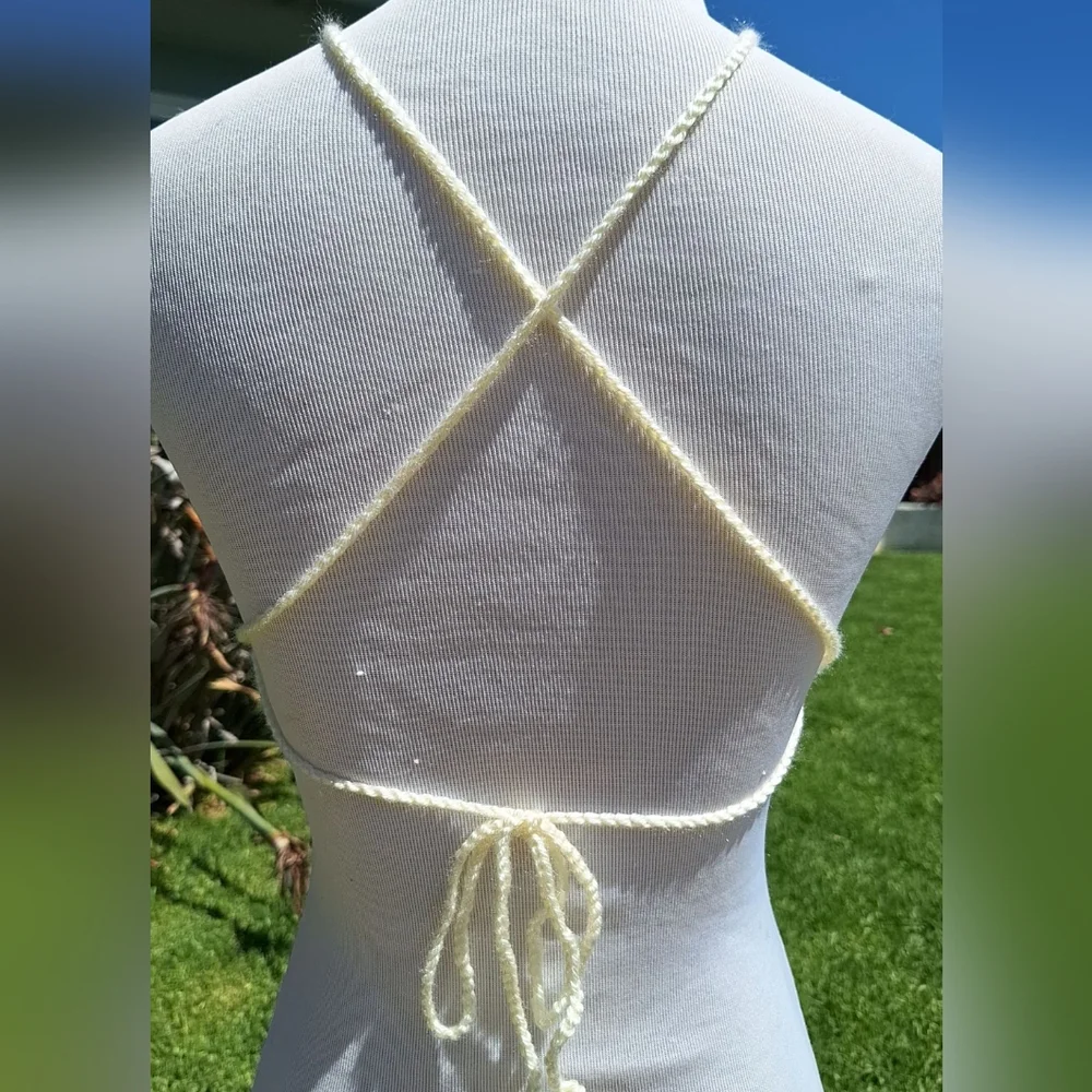 Handmade Crochet crop Top - Picture 4 of 5